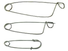 Épingles de bouclement avec œillet pour ovin 8 cm, par 5