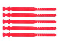 Collier plastique pour ovins rouge X5