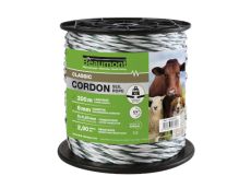 Cordon torsadé blanc et vert diamètre 6 mm 200 m CLASSIC