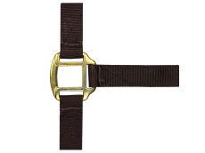 Licol nylon marron doublé cuir pour pur-sang