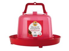 Abreuvoir rouge 5L transparent 