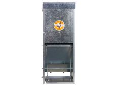 Mangeoire à trémie anti-nuisibles en acier galvanisé 15 L pour 10 poules