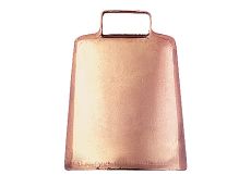 Cloche en acier cuivré 95 mm