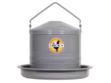 Abreuvoir en métal gris 3L