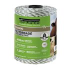 Fil torsadé blanc et vert 400 m CLASSIC