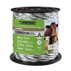 Cordon torsadé blanc et vert diamètre 6 mm 200 m CLASSIC