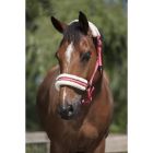 Licol en mouton synthétique doux rouge pour pur-sang 