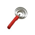 Étrille métallique ronde rouge