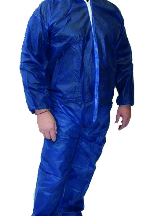 Combinaison bleue à usage unique 