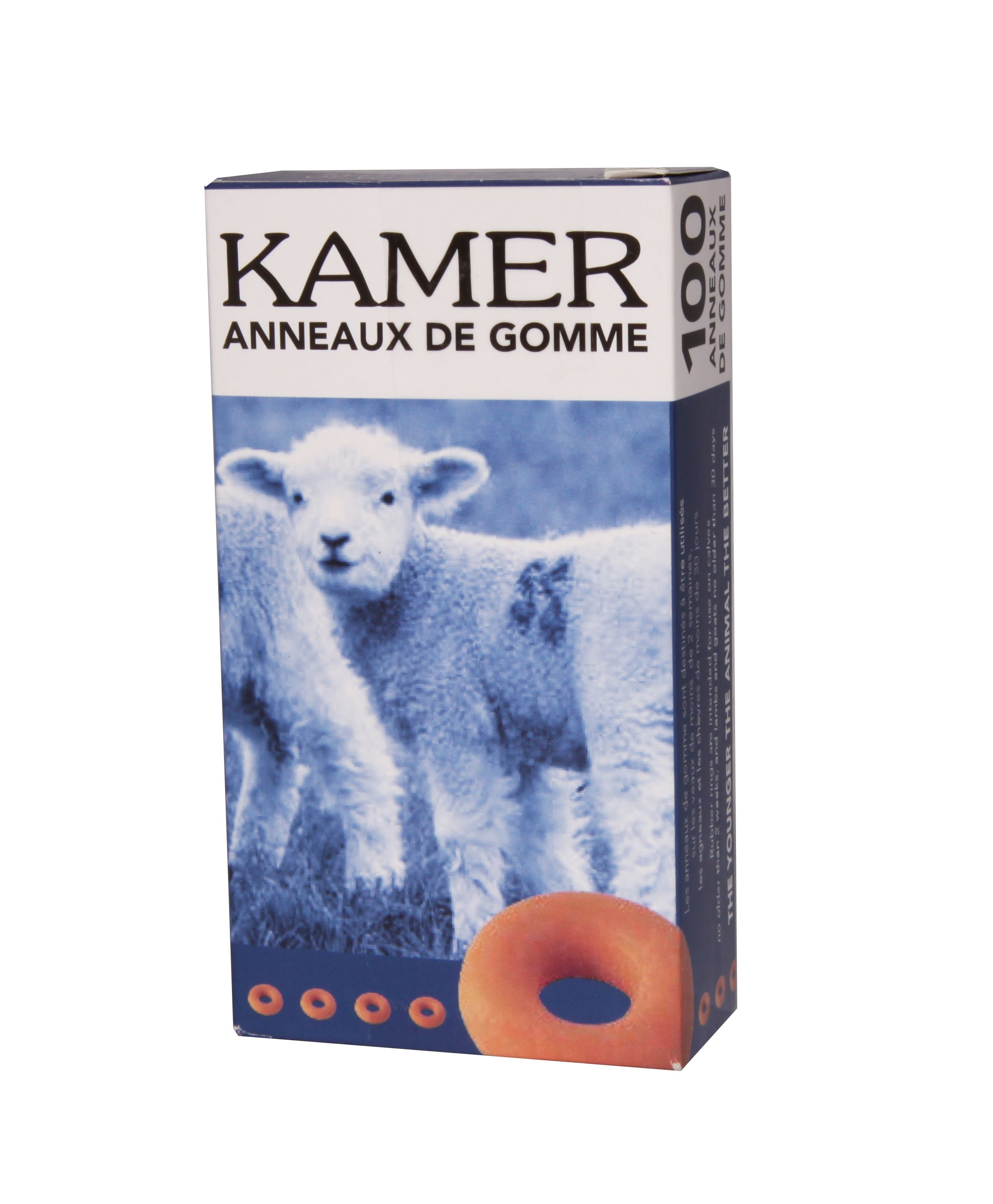 Anneaux de gomme orange par 100