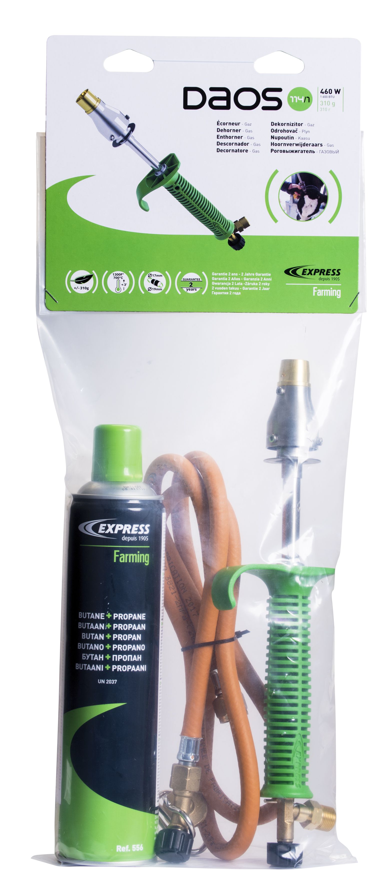 Écorneur à gaz DAOS avec cartouche de gaz EXPRESS FARMING