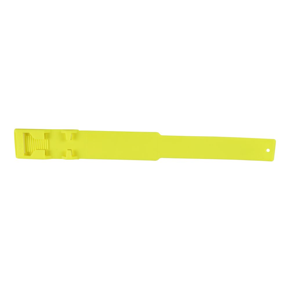 10 Bracelets en plastique jaune fluo 