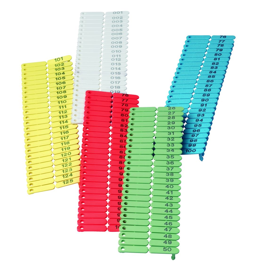 Boucles de marquage Ukal-tag bleu marquage de 1-100 x100