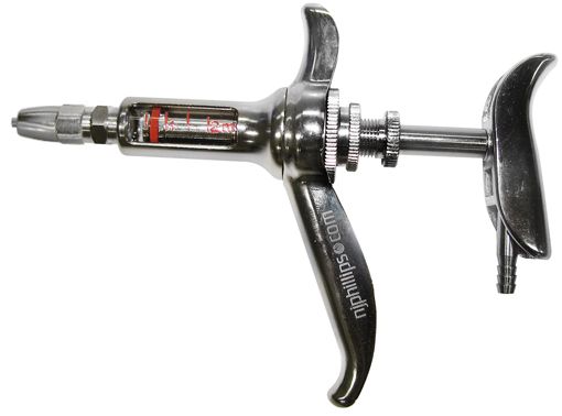 Seringue automatique métal tube plongeur 2ml NJ PHILLIPS