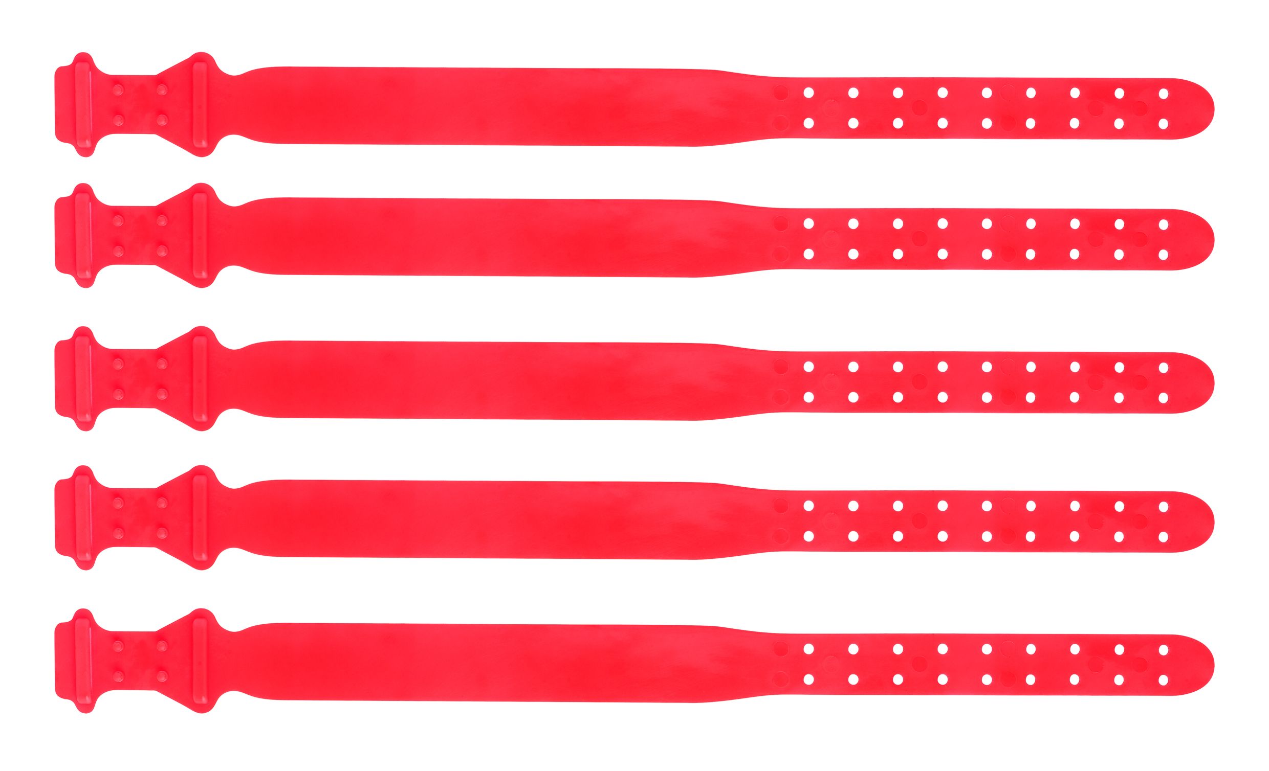 Collier plastique pour ovins rouge X5