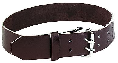 Collier en cuir havane 135 x 6 cm