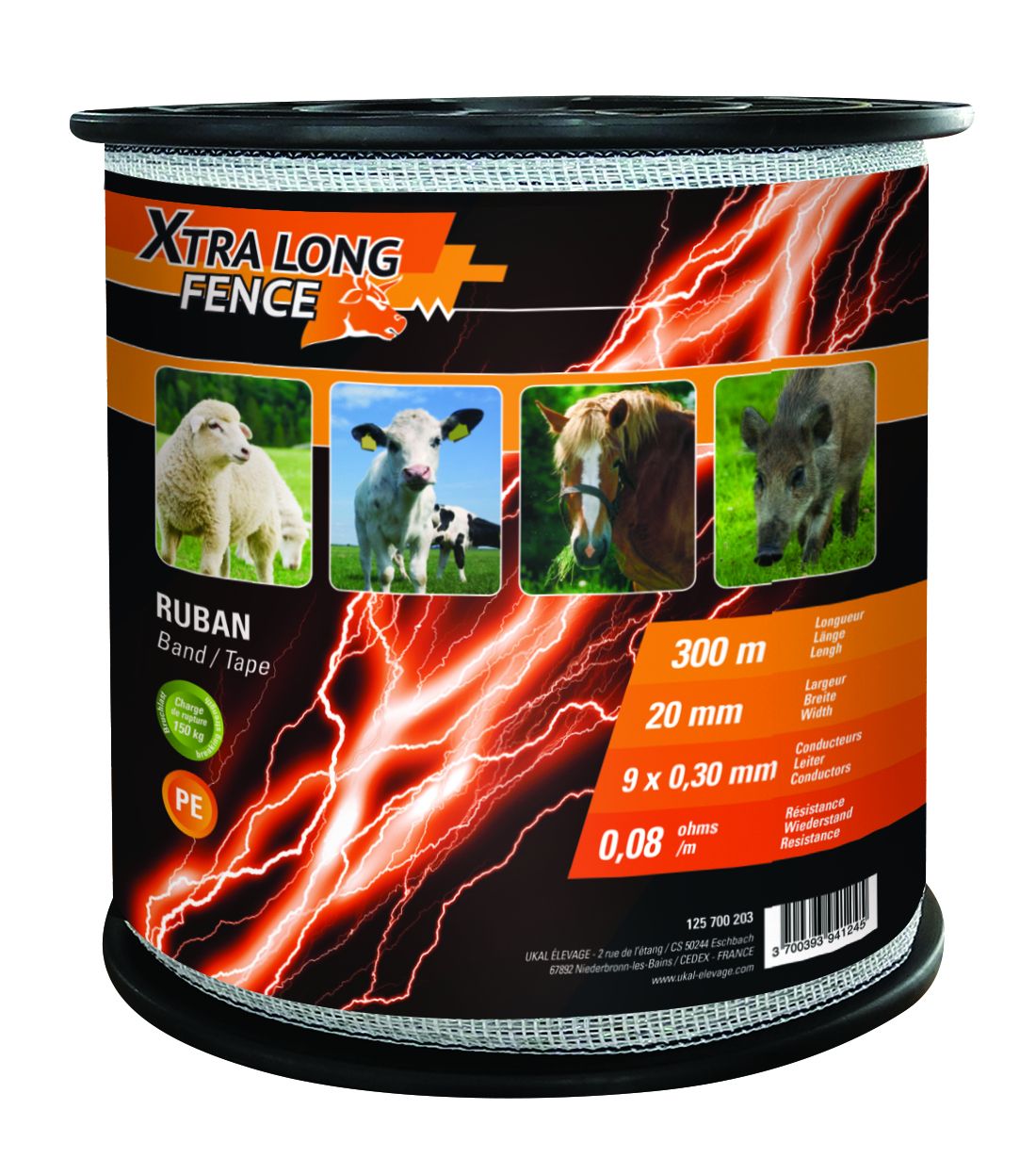 Ruban de clôture, 20 mm x 300 m XTRALONGFENCE