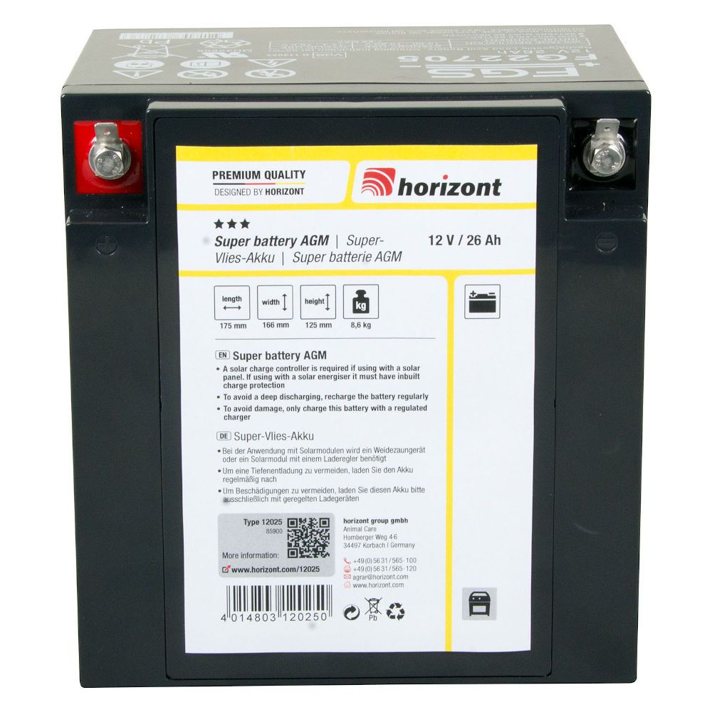 Batterie AGM 12 V - 27 AH HORIZONT 