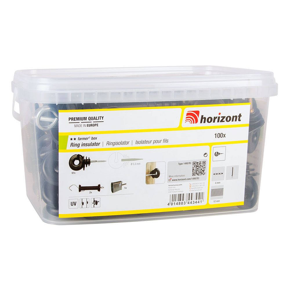 Kit: 97 isolateurs + 2 poignées + outil vissage