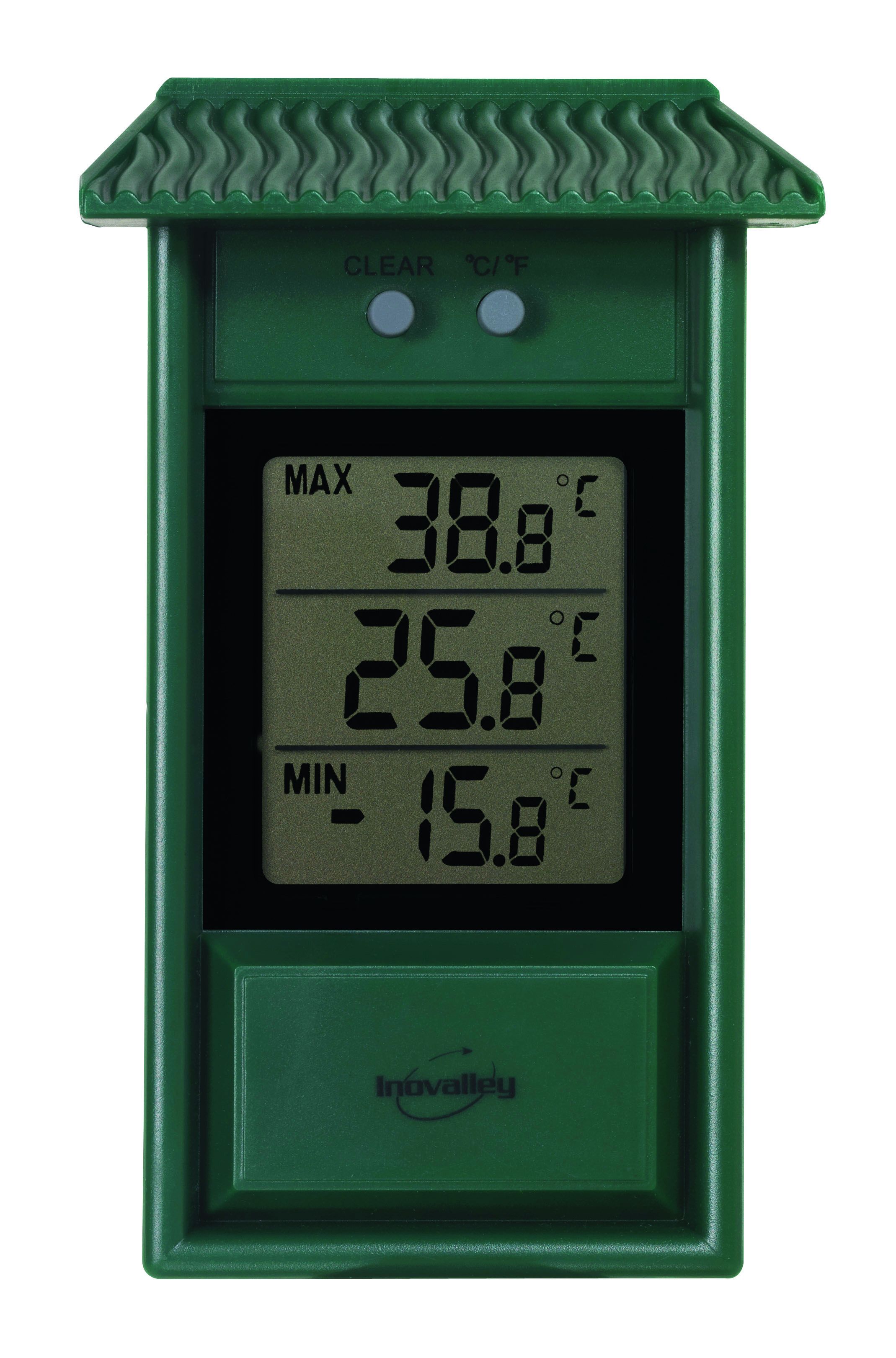 Thermomètre digital mini maxi vert