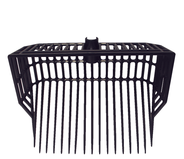 Fourche à fumier en polycarbonate avec bords renforcés 