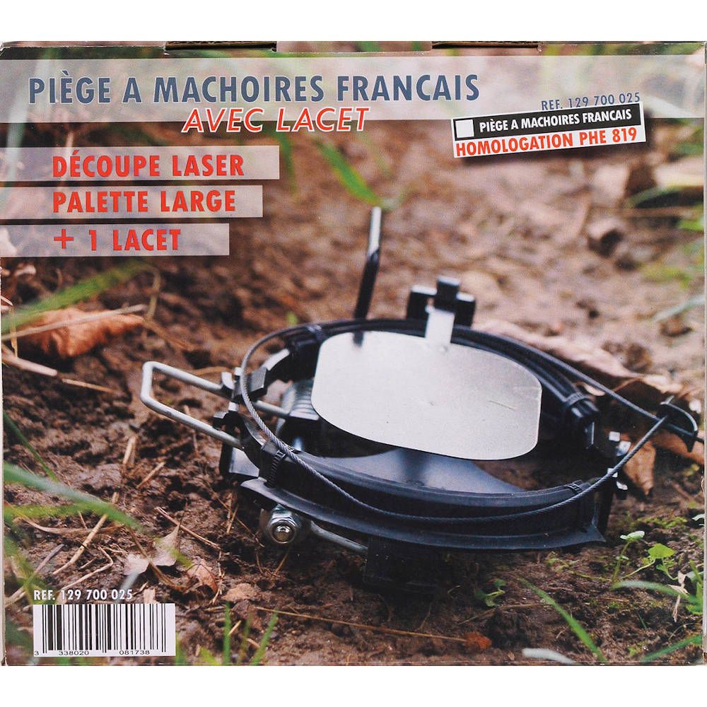 Piège à mâchoire, type français
