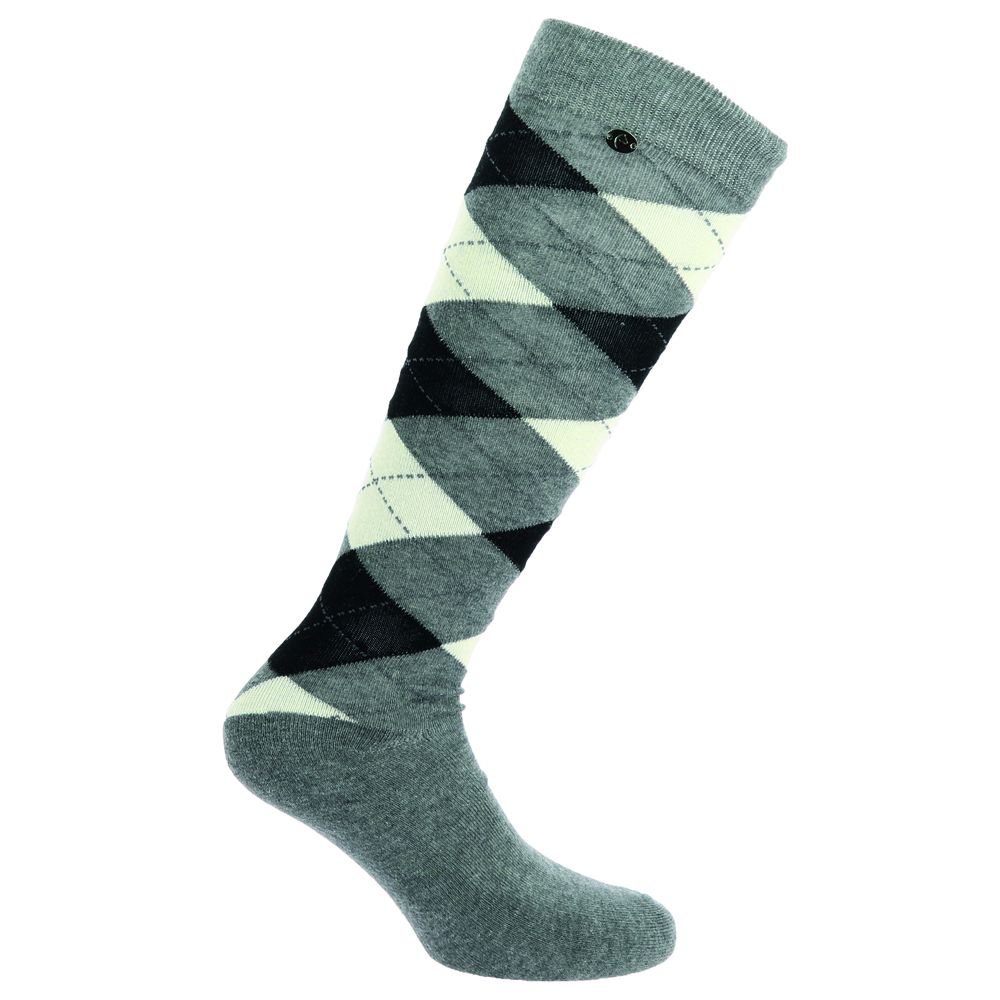 Chaussettes “Argyle” gris/écru - 39-41