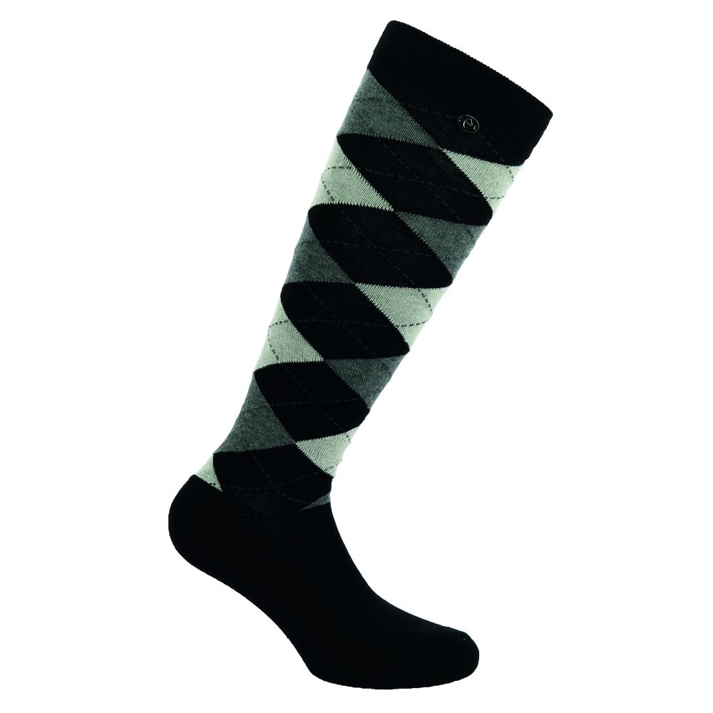 Chaussettes “Argyle” noir/écru - 42-45
