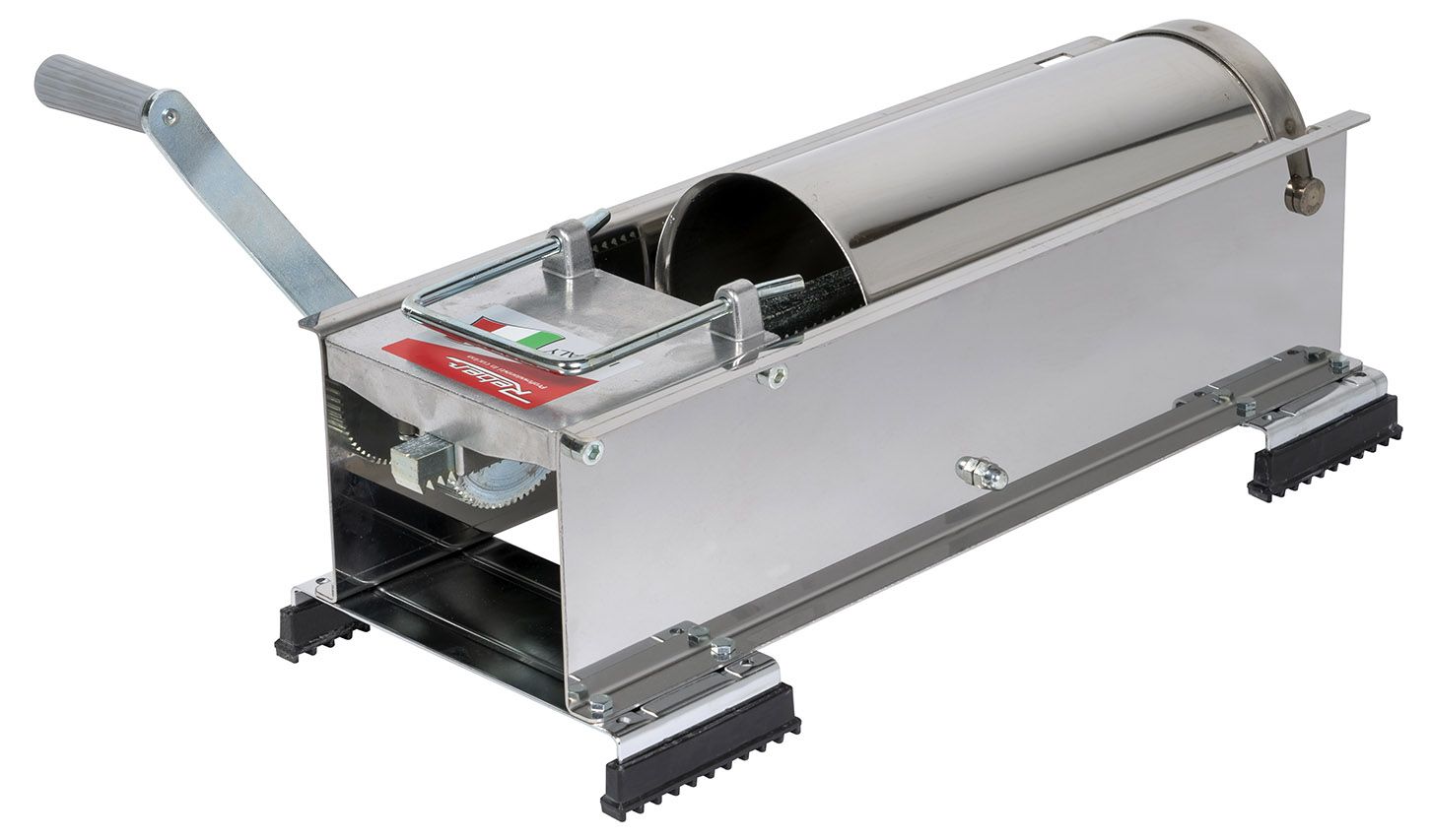 Poussoir à saucisse REBER tout inox 2 vitesses 8 kg PRO