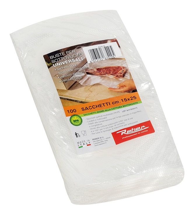 100 sachets pour mise sous vide - 15*25 cm