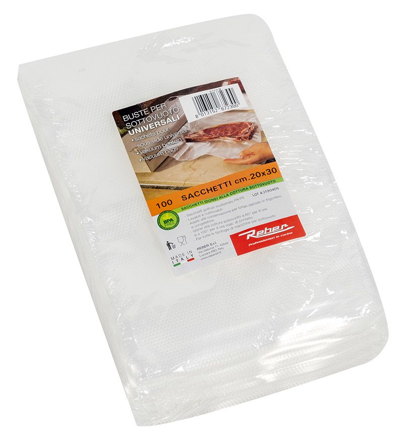 100 sacs pour mise sous vide REBER - 20x30 cm
