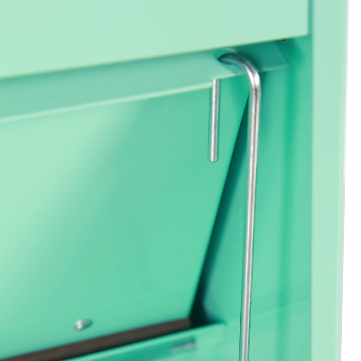 Mangeoire anti-nuisible, vert d’eau, 15L - 10 poules