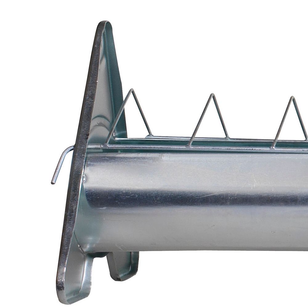 Mangeoire en acier galvanisé à grille mobile 100 cm pour 15 poulets