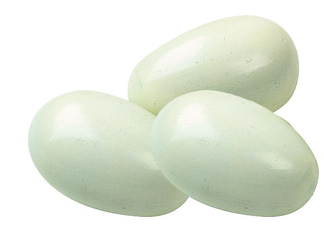 Oeufs poule en bois peint par 3