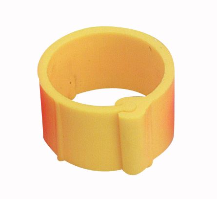 Bague jaune à clips 20 mm par 50