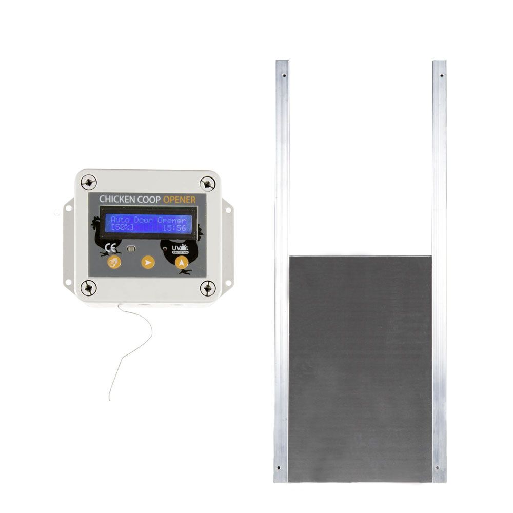 Portier automatique + trappe pour poulailler 