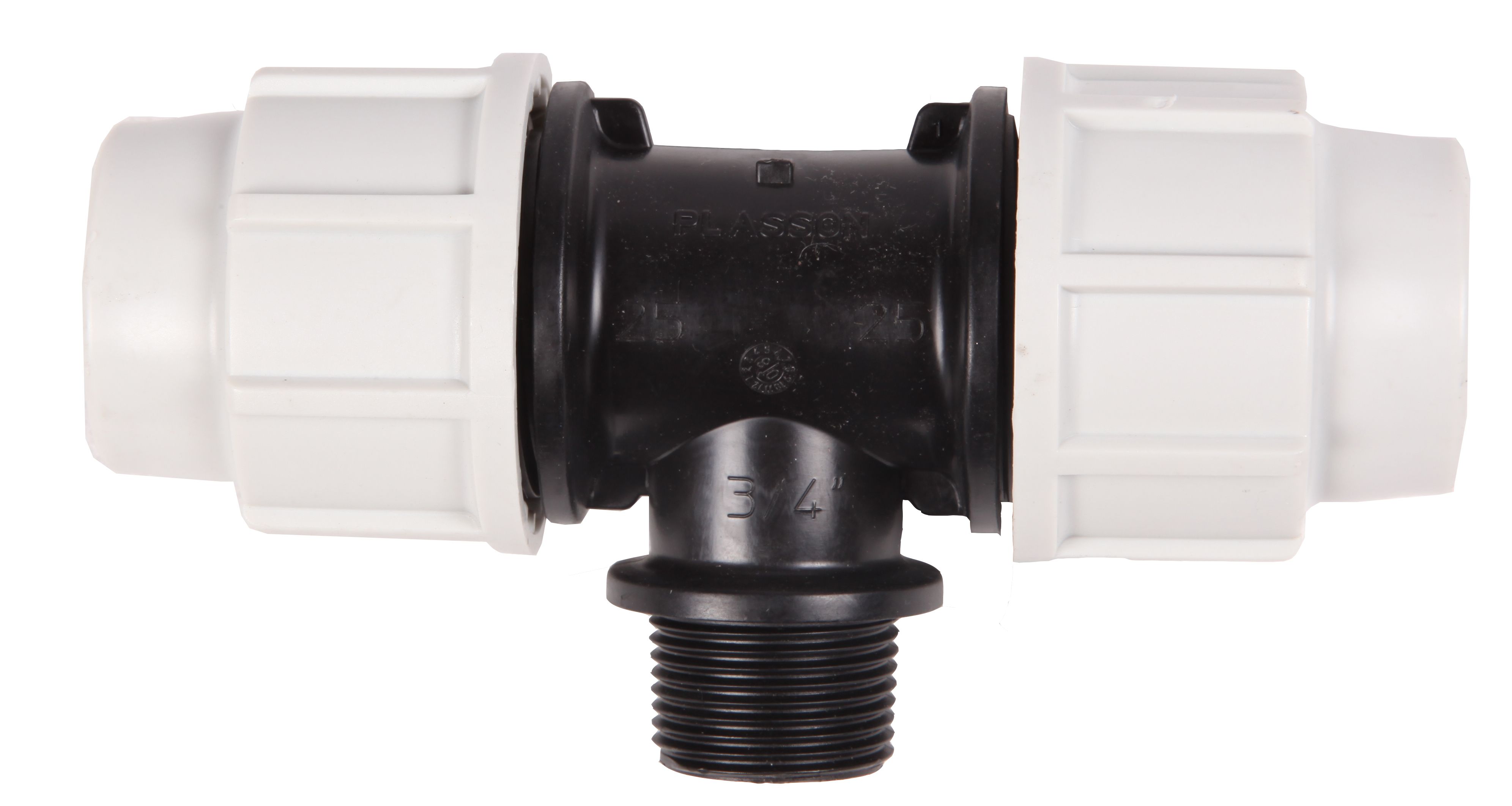 TE 90° FILETE PVC COMP. 25x3/4x25