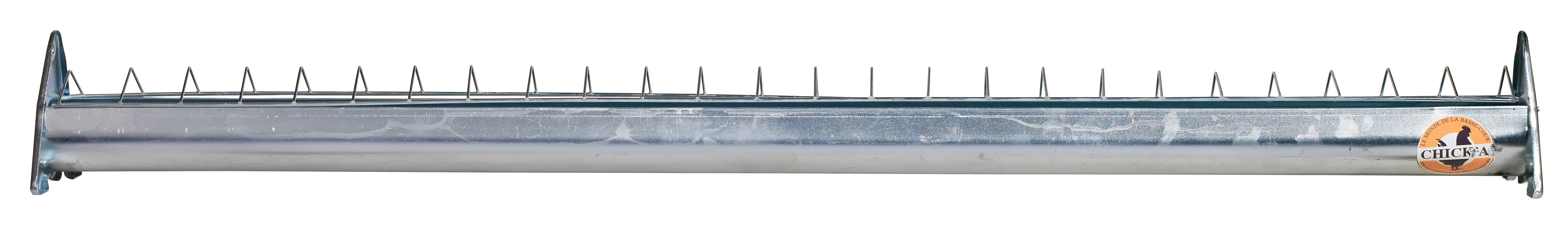 Mangeoire en acier galvanisé à grille mobile 100 cm pour 40 poussins