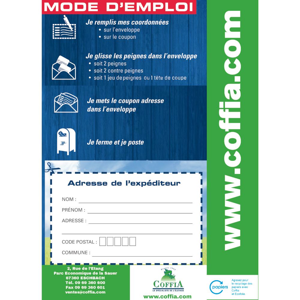 Bon pour un affûtage de peigne pour tondeuse