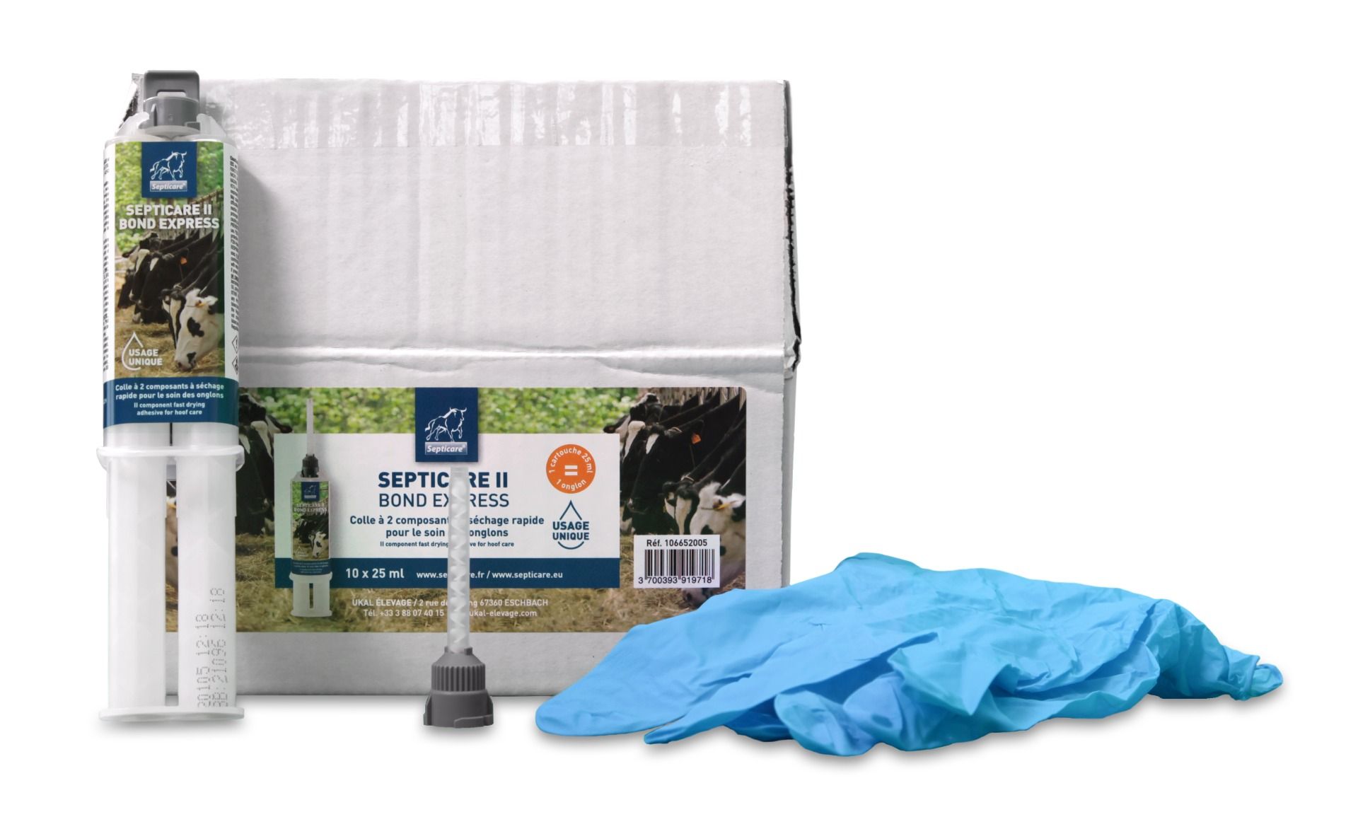 10 kits de Colle Septicare II Bond Express en monodose 25ml