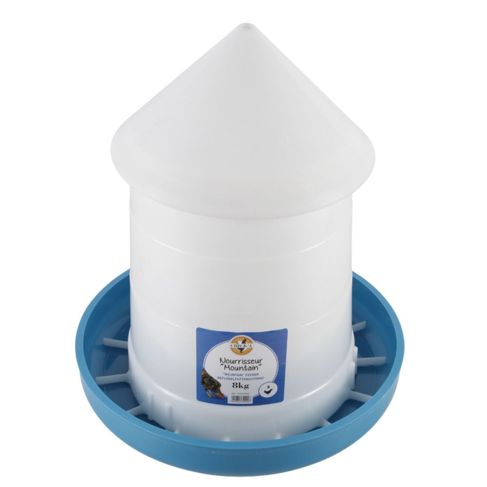 Nourrisseur Mountain conique bleu 8 kg