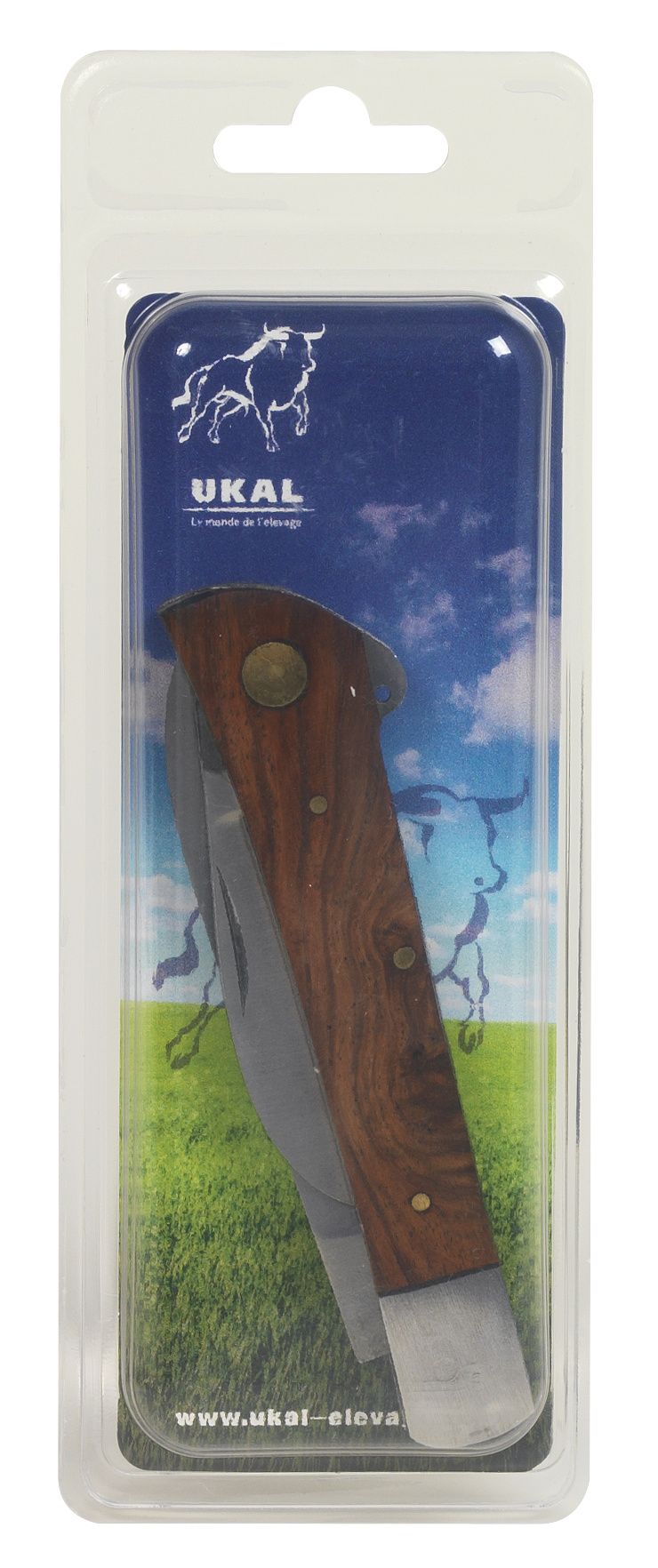 Couteau de berger inox lames 8 et 5,5 cm