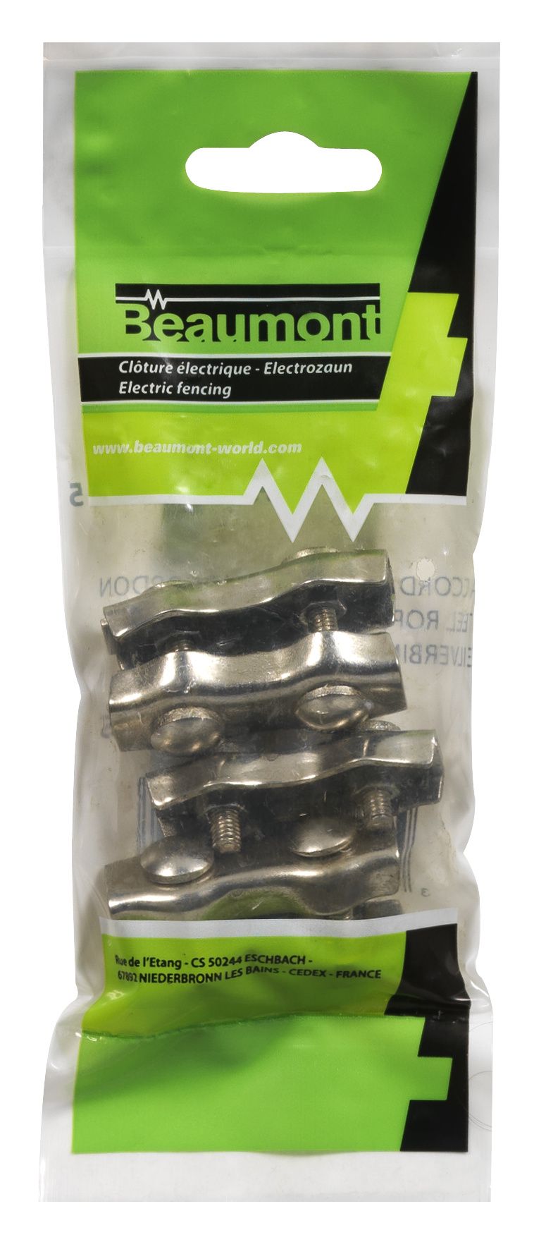 5 Raccords en acier pour cordon 