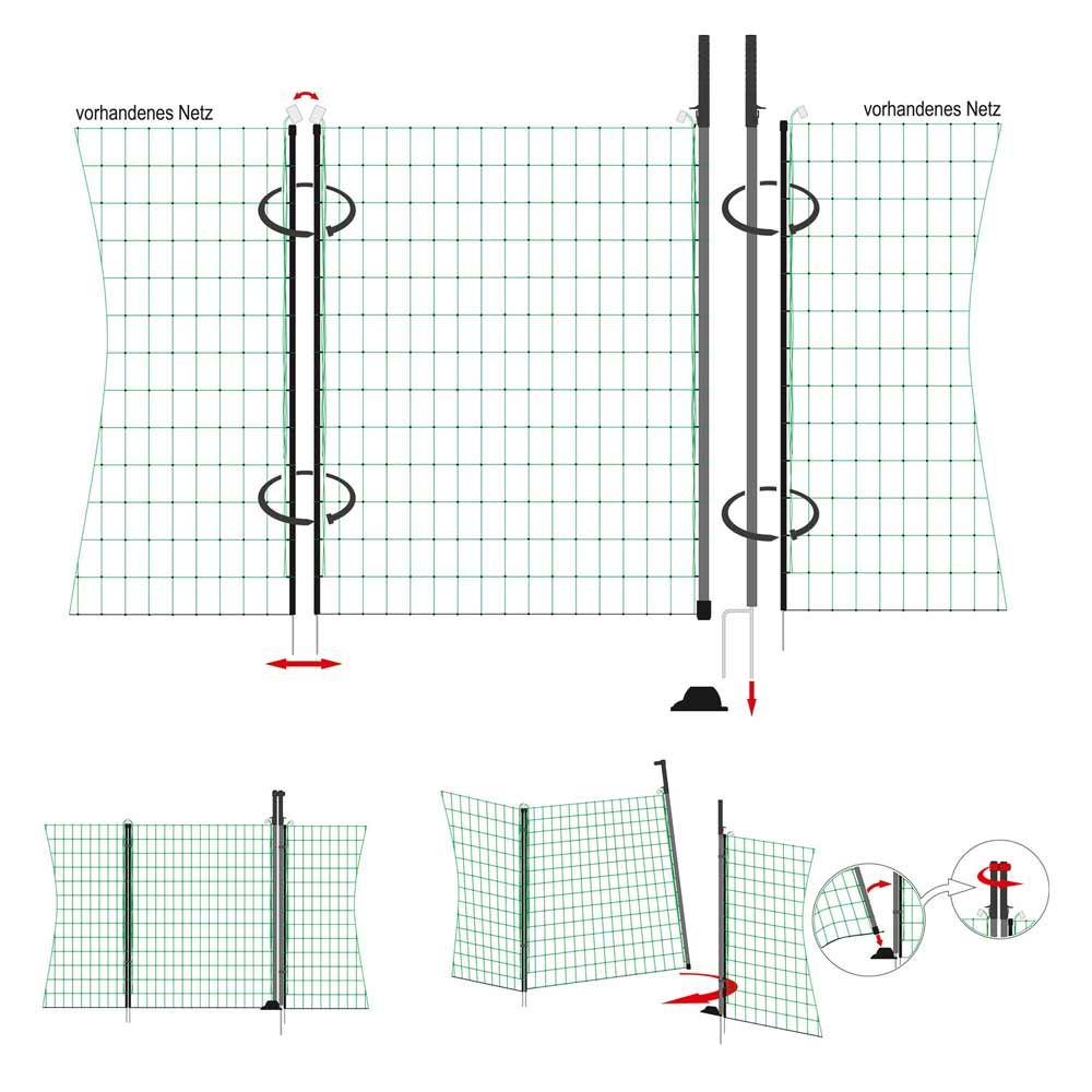 Portillon souple pour filet 