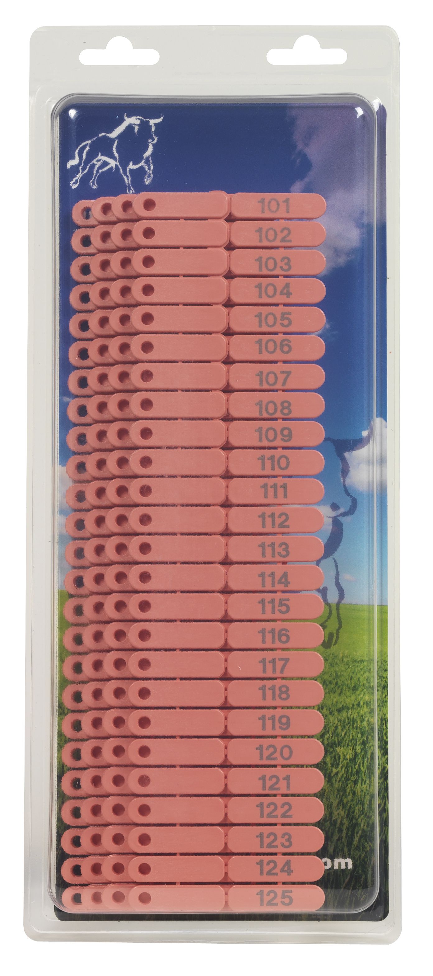 Boucles de marquage Ukal-tag rouge marquage de 101-200 X100