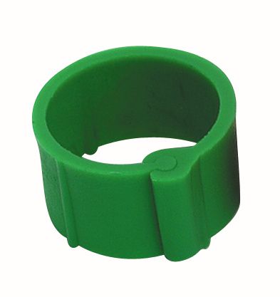 Bague verte à clips 12 mm par 100