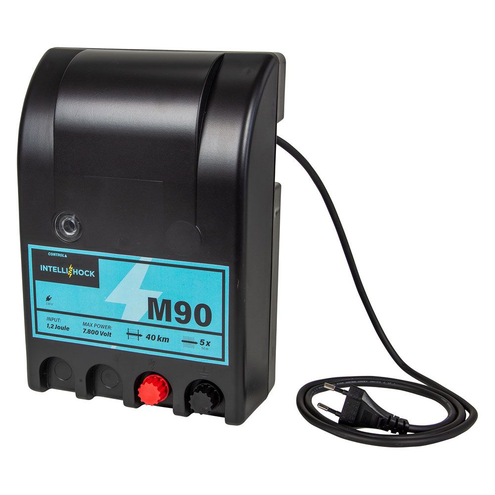 Poste de clôture électrique M90 à Leds, secteur 230 V, 0.9 J 