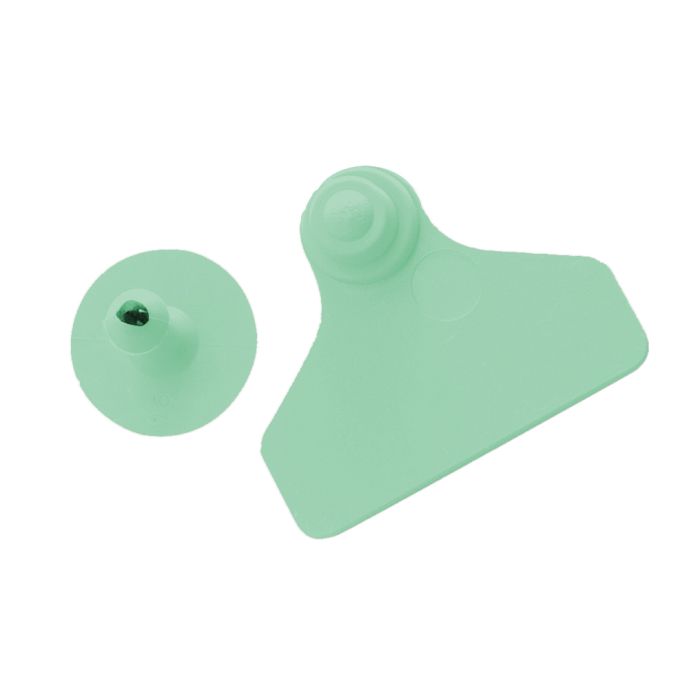 Boucles de marquage Ukaflex large+bouton nue vert x20