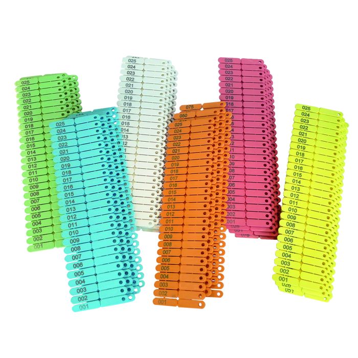 Boucles de marquage Ukal-tag blanc marquage de 1 à 100 x100