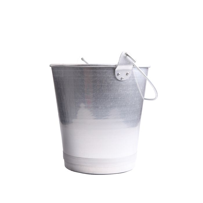 Seau en aluminium multifonction avec bec verseur 12 L 